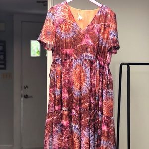 See you Soon, side tie flowing floral dress